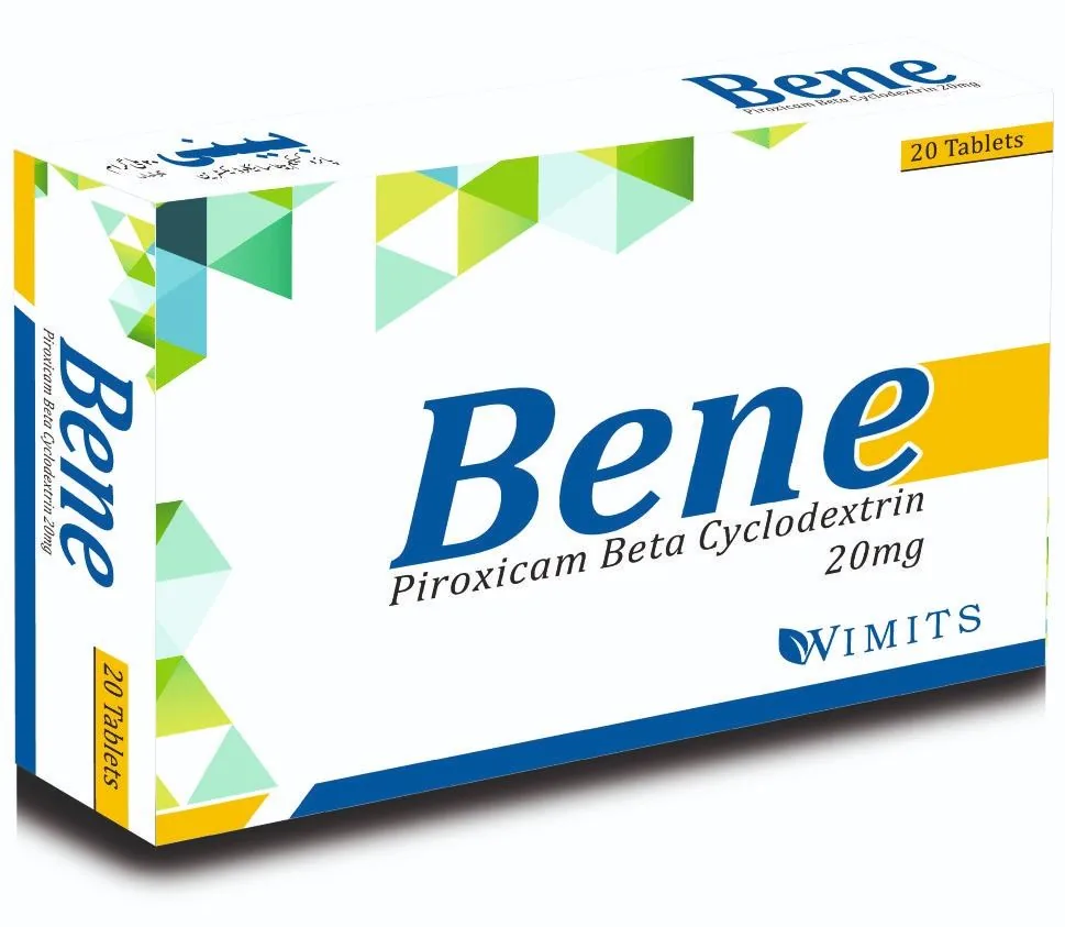 Bene 20mg Tablet (PIROXICAM BCD…. 20 mg) strip pack – WIMITS Pharmaceuticals