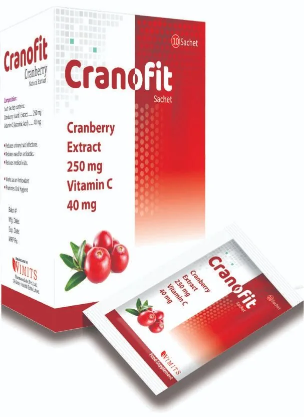 Cranofit Sachet (Cranberry Ext) strip pack – WIMITS Pharmaceuticals