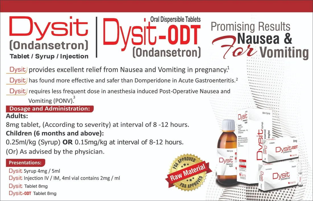 Dysit Syrup (Ondansetron) box pack – WIMITS Pharmaceuticals