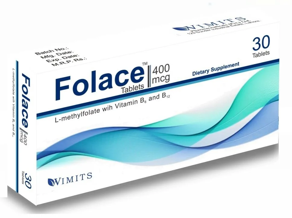 Folace Tablet (L-methylfolate) strip pack – WIMITS Pharmaceuticals