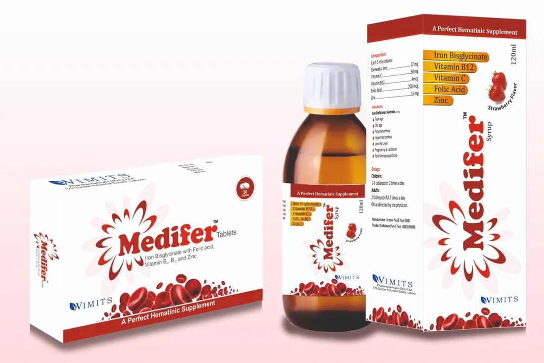 Medifer Tablet (Iron Bisglycinate) strip pack – WIMITS Pharmaceuticals