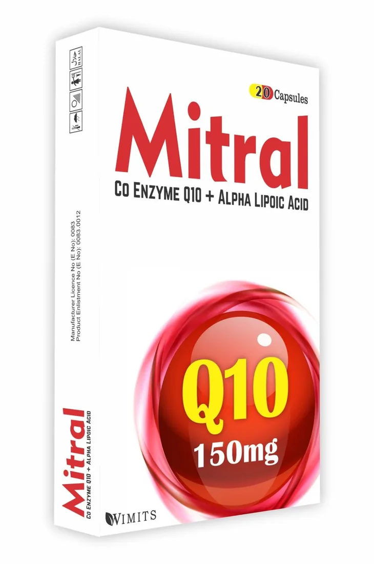 Mitral Q10 150mg Capsule (Co Enzyme Q10) strip pack – WIMITS Pharmaceuticals