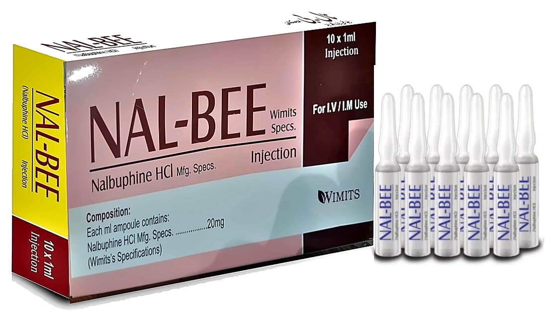 Nal-Bee 20mg Injection (Nalbuphine Hcl) box pack – WIMITS Pharmaceuticals