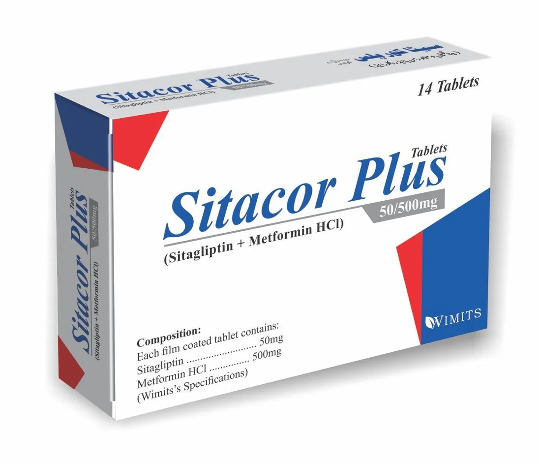 Sitacor Plus 50/500 Tablet (Sitagliptin) strip pack – WIMITS Pharmaceuticals