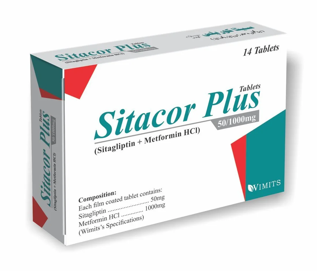 Sitacor Plus 50/1000 Tablet (Sitagliptin) strip pack – WIMITS Pharmaceuticals