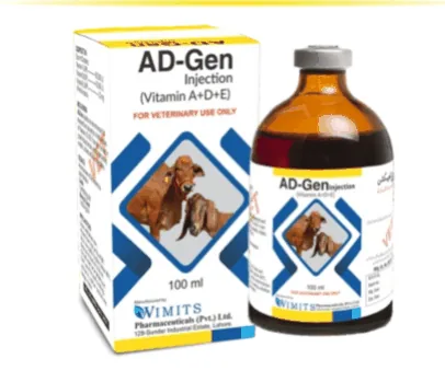 AD-GEN Injection-Each ml contains: Vitamin-A(USP)....80,000 IU     Vitamin-D(USP)....40,000 IU    Vitamin-E(USP)....20mg   (Wimits Specs) – Wimits Pharmaceuticals