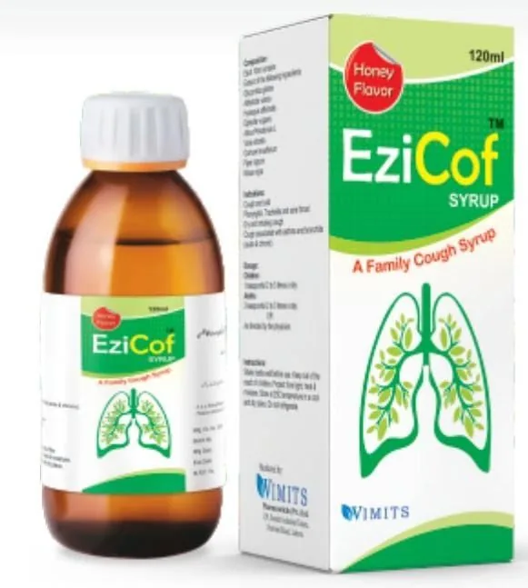 EziCof Syrup (Family Cough Syrup — Honey Flavour...120 ml) – Wimits Pharmaceuticals
