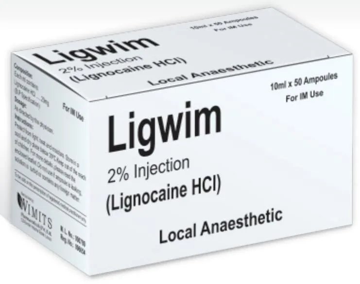 Ligwim Injection (Lignocaine HCl...................2%) – Wimits Pharmaceuticals