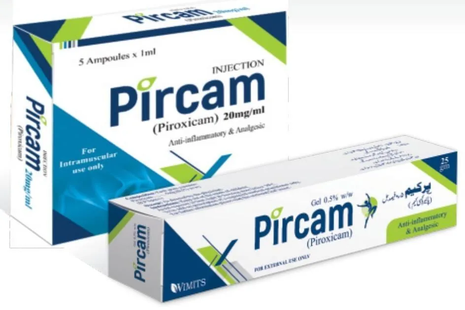 Pircam (Piroxicam) (Piroxicam 20mg/ml Injection / 0.5% w/w Gel) – Wimits Pharmaceuticals