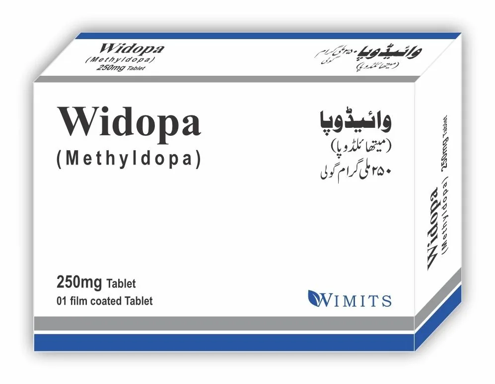 Widopa 250mg Tablet (Methyldopa) strip pack – WIMITS Pharmaceuticals