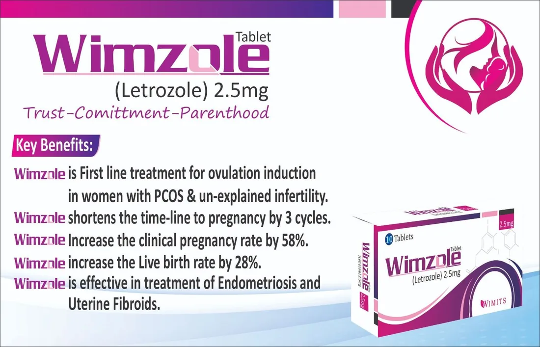 Wimzole 2.5mg Tablet (Letrozole) box pack – WIMITS Pharmaceuticals